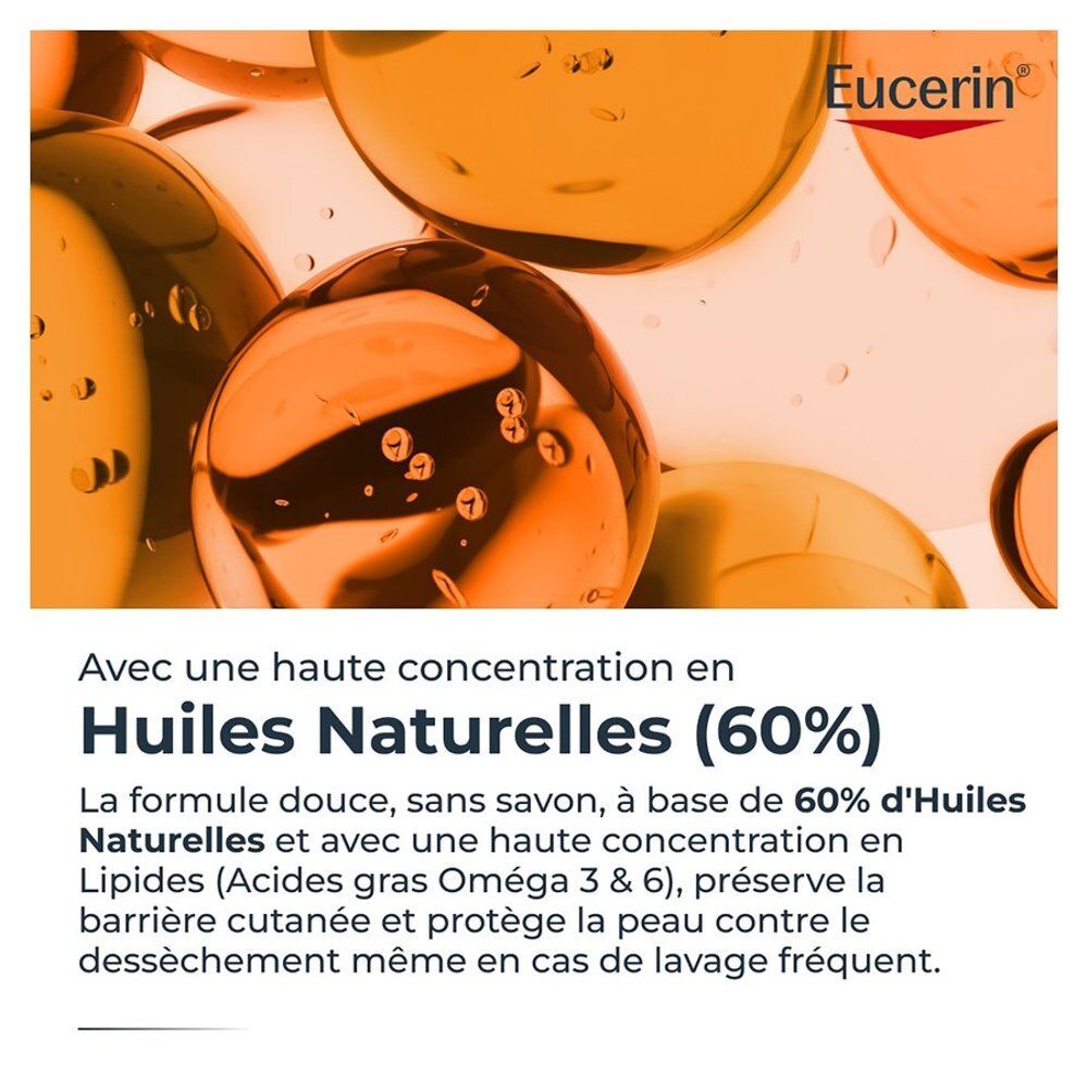 Eucerin AtopiControl Huile de Bain avec 60% d'huiles naturelles.