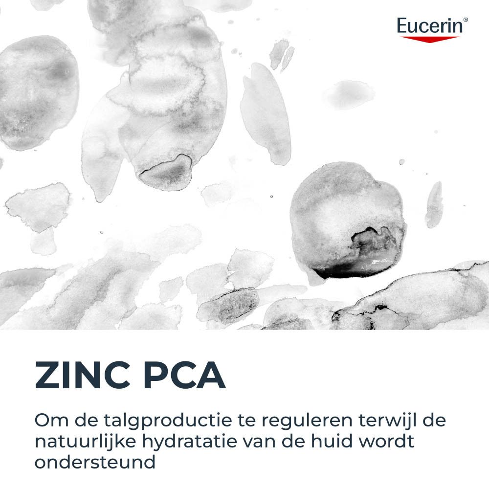 Zijde van de Eucerin DermoPure Clinical verpakking met klinische tests en gebruiksadvies.