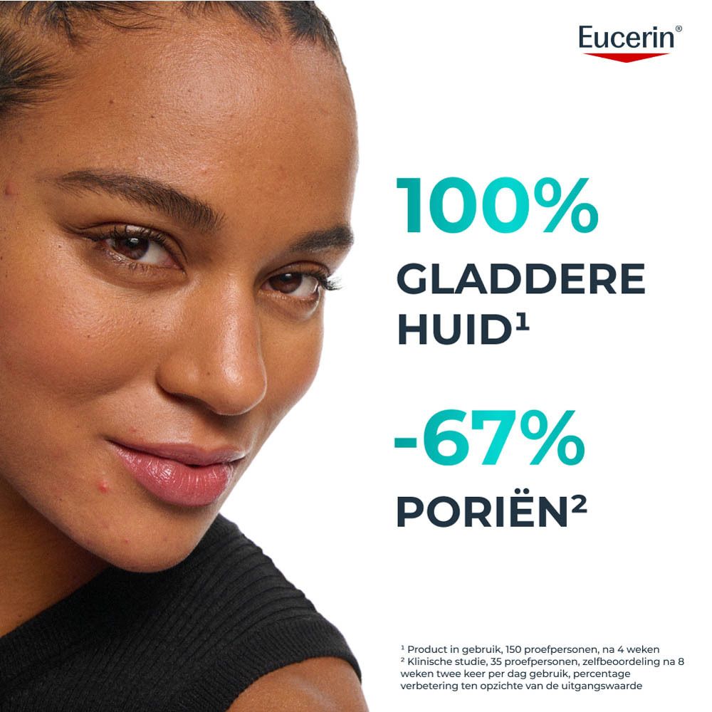 Eucerin DermoPure Clinical Gel Oil Control tube en verpakking, niet-comedogeen.