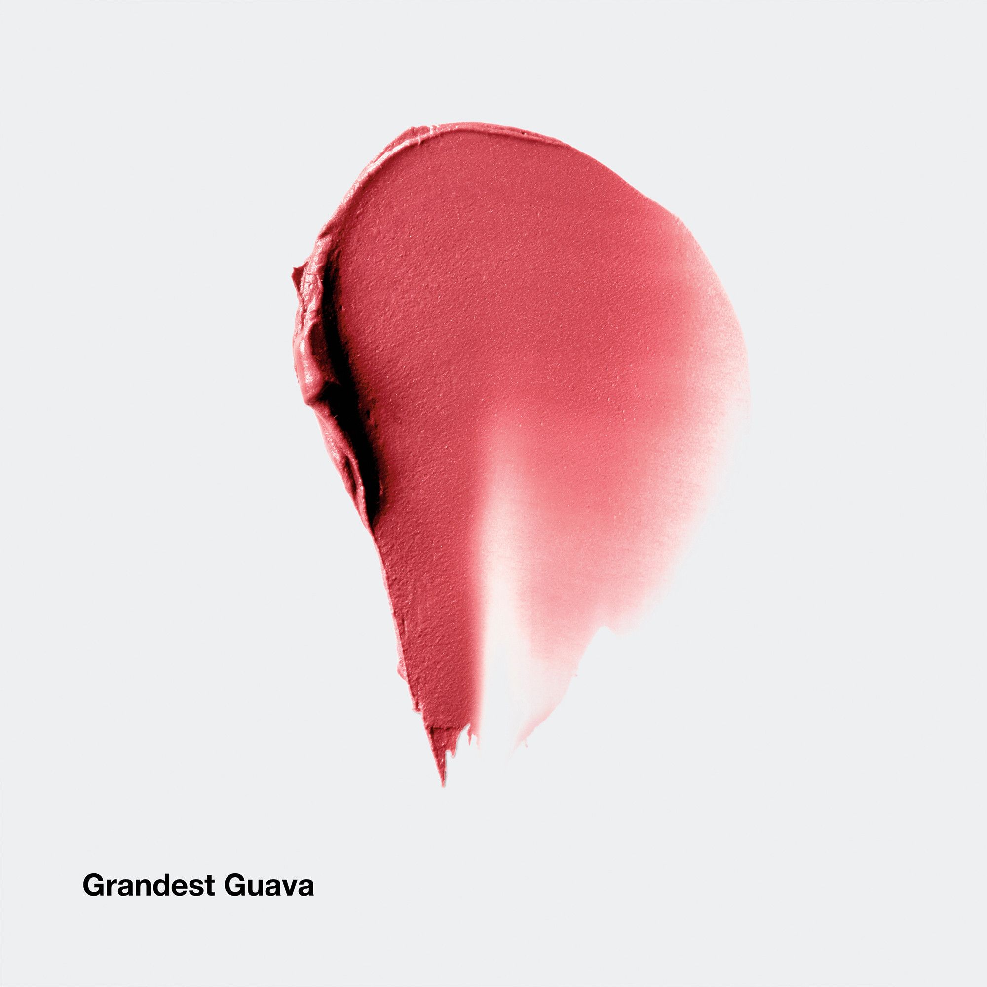 Échantillon de couleur Clinique Chubby Stick Grandest Guava. Teinte rose, texture crémeuse.