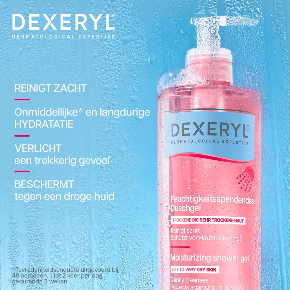 Dexeryl hydraterende douchegel, 1L pompfles.