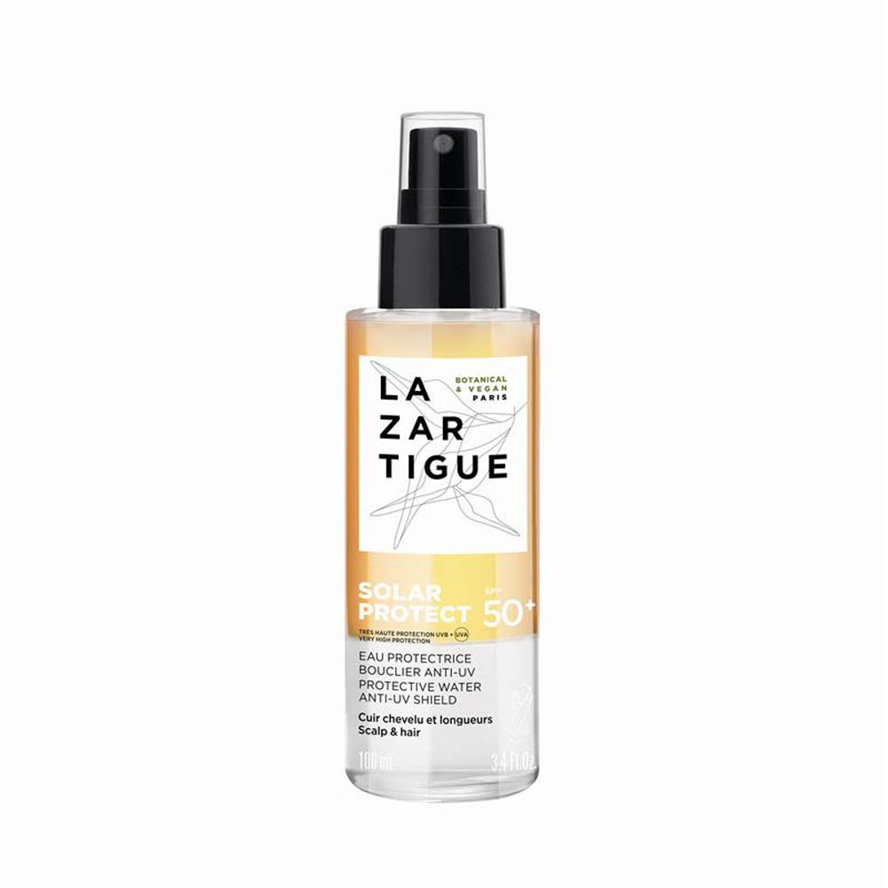 Lazartigue Solar Protect SPF50+ spray protecteur capillaire avec pompe.