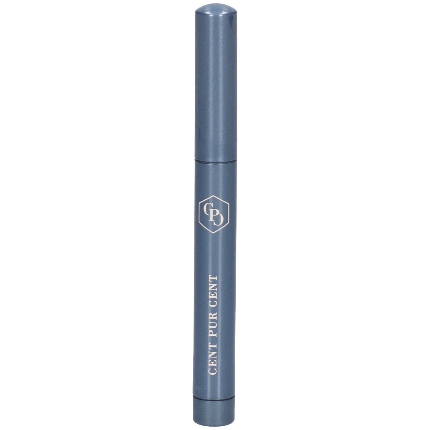 Donkerblauwe pen met zilveren logo en opschrift 'CENT PUR CENT'.