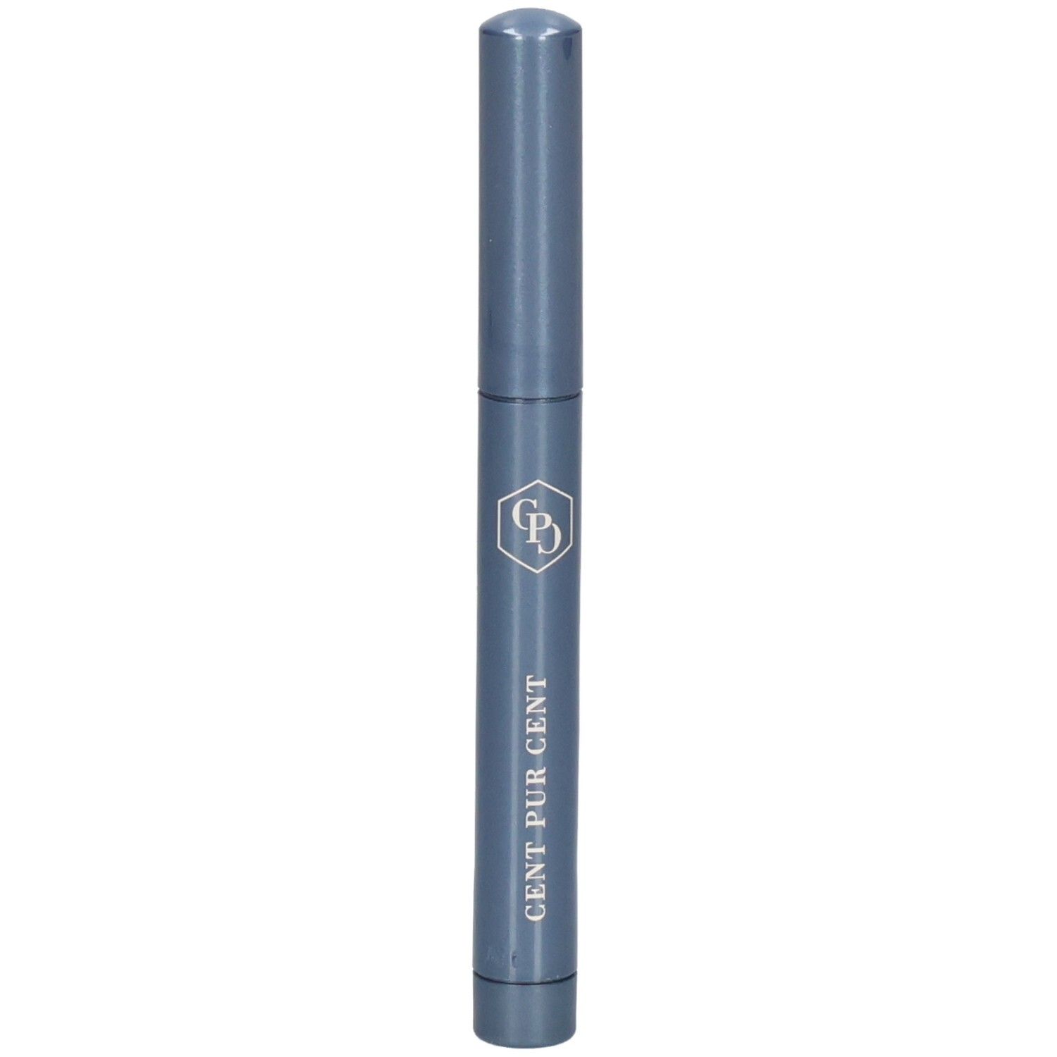 Donkerblauwe pen met zilveren logo en opschrift 'CENT PUR CENT'.