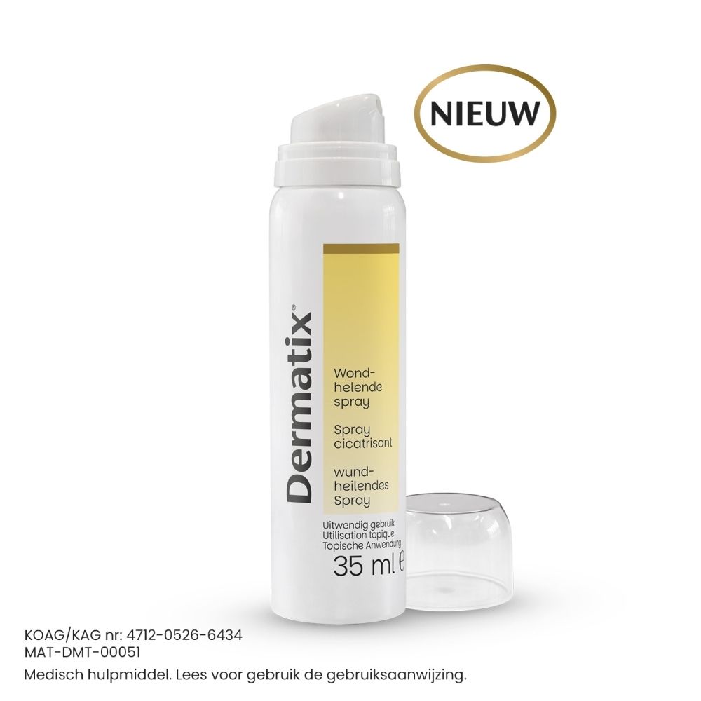 Dermatix Wond-helende Spray: Sprayfles van 35 ml, voor snelle wondgenezing.