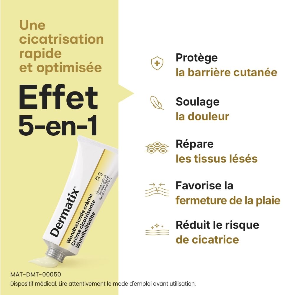 Dermatix Crème cicatrisante 32g. Boîte et tube, nouveau.