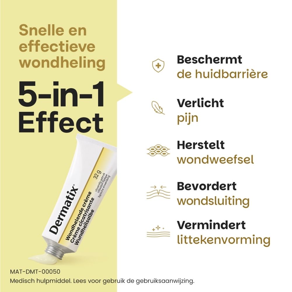 Dermatix Wondhelende Crème 32g. Doos en tube, nieuw.