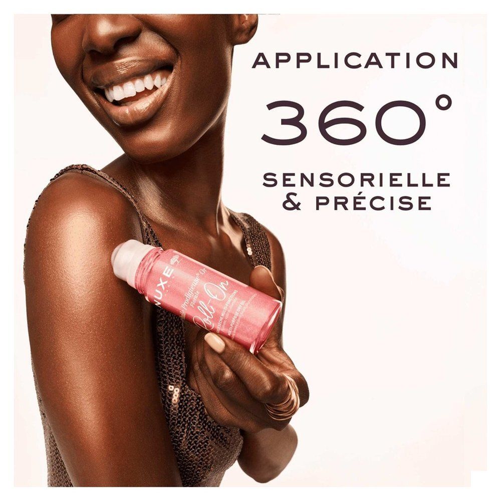 Nuxe Prodigieux Floral roll-on flesje met roségouden dop.