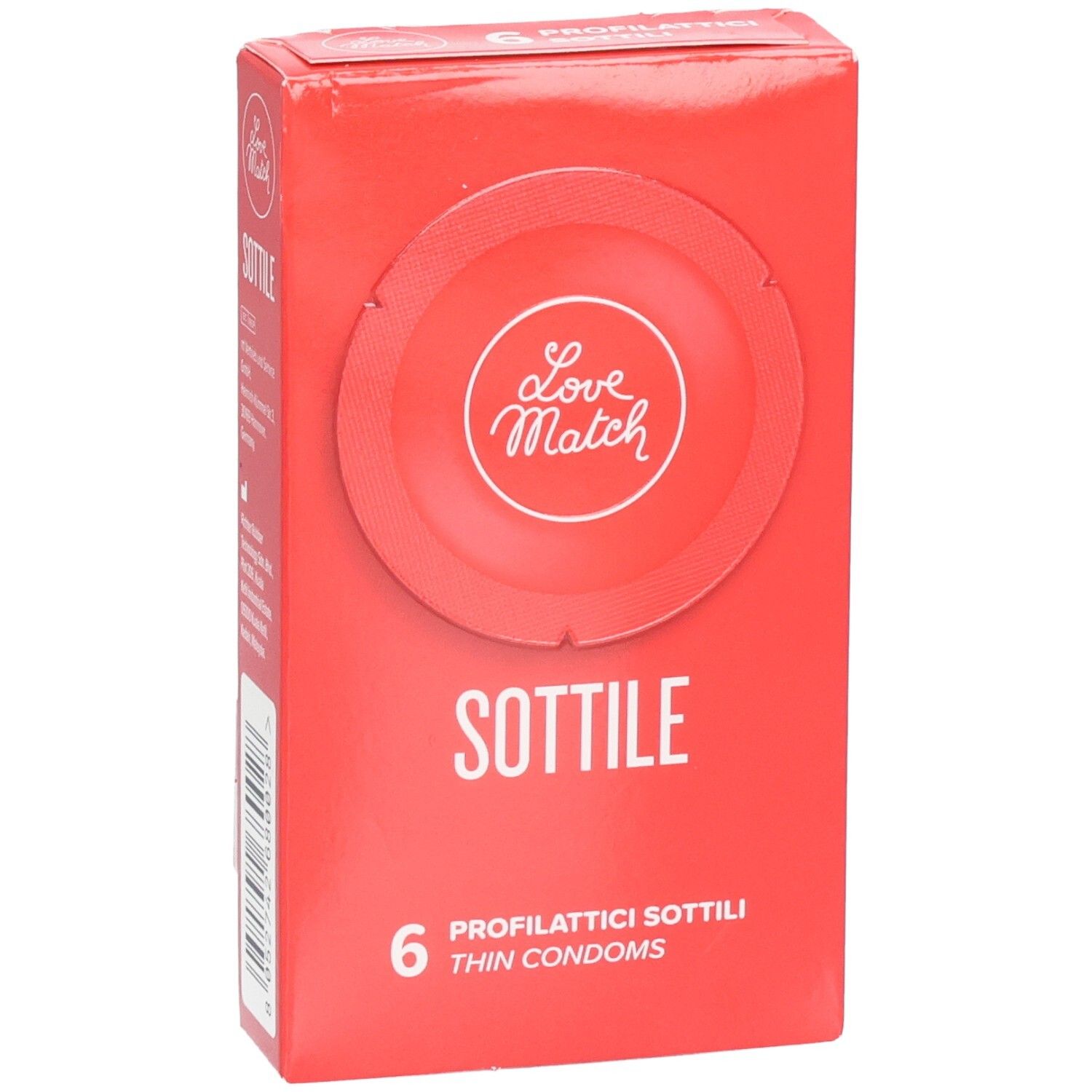 Emballage de préservatifs Love Match Sottile, 6 pièces.