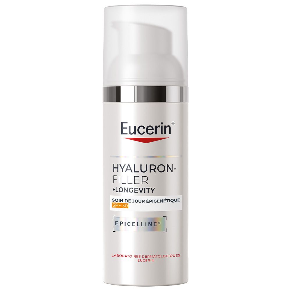 Eucerin Hyaluron-Filler + Longevity Soin de Jour SPF 30, vue de face.
