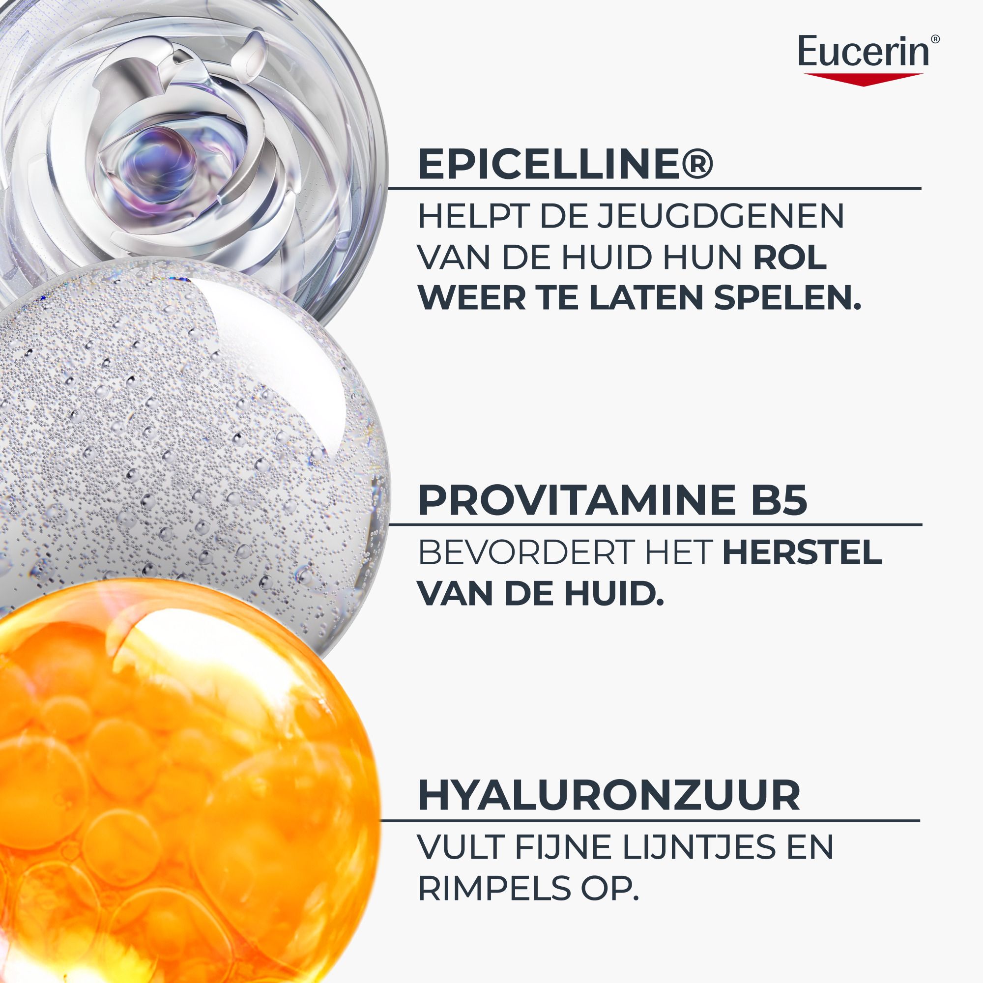 Eucerin Hyaluron-Filler + Longevity Dagcrème SPF 30, vooraanzicht.