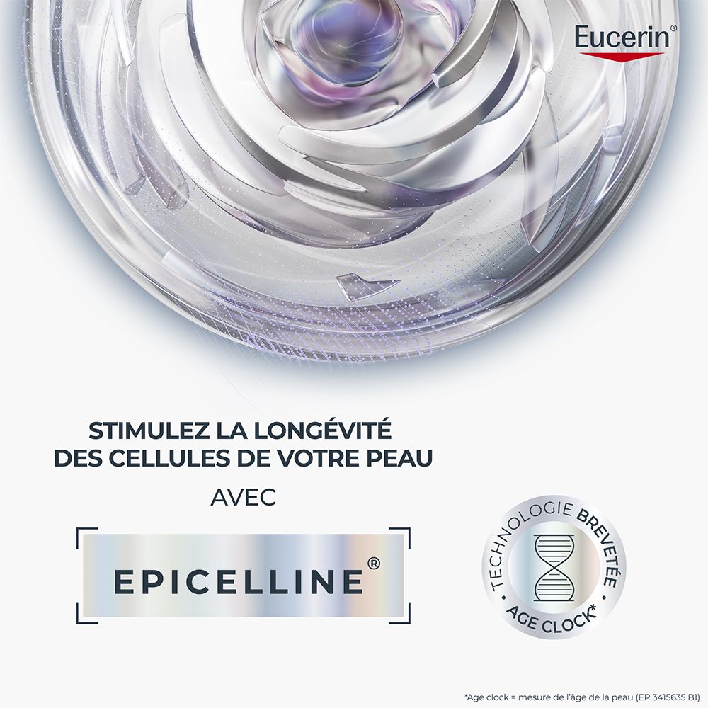 Eucerin Hyaluron-Filler + Longevity Soin de Jour SPF 30, vue de face.