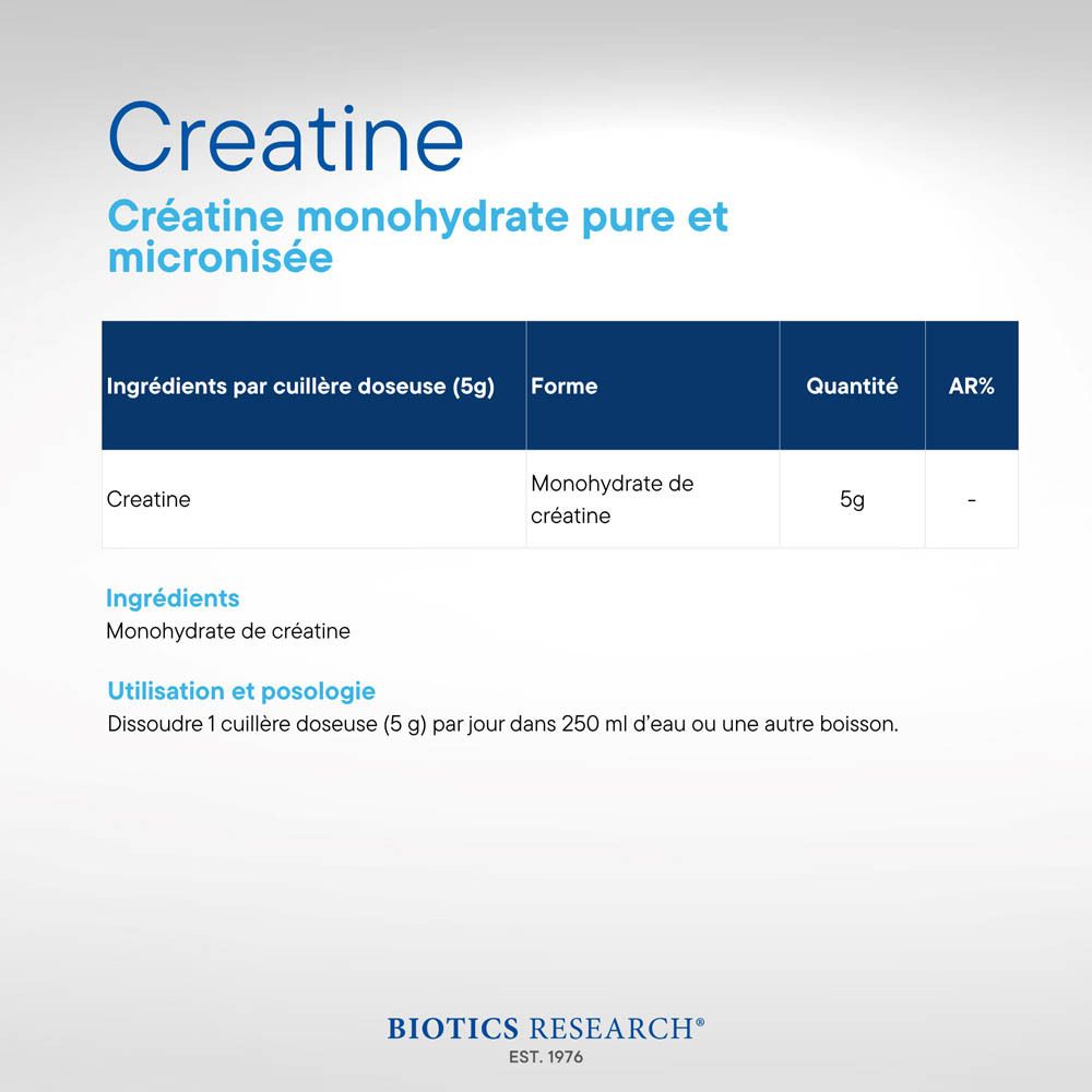 Biotics Research Monohydrate de Créatine