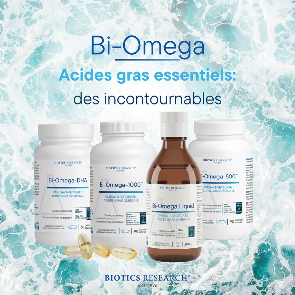Bouteille en verre ambré avec bouchon blanc, étiquette avec nom du produit et détails en français.