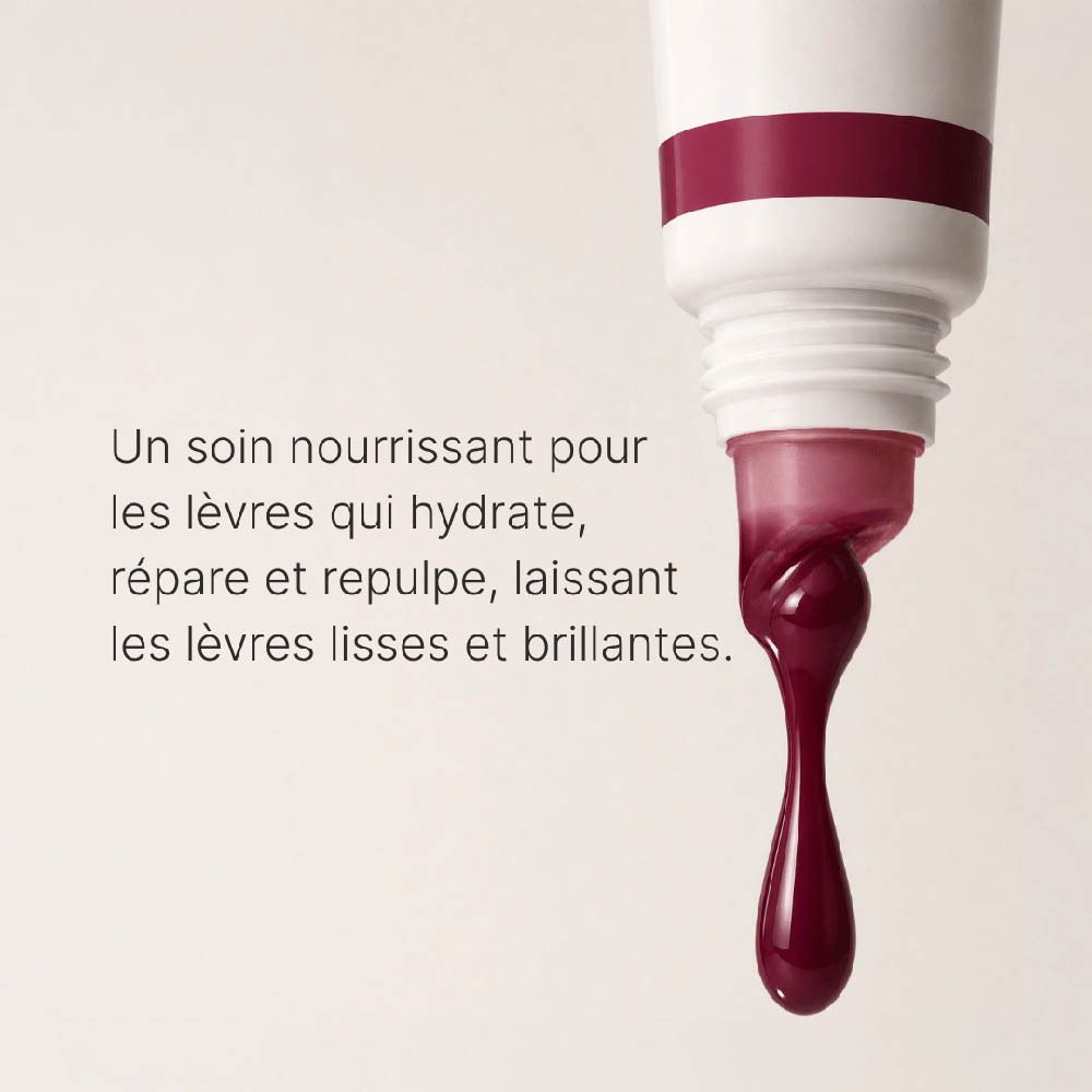 Palette de couleurs du Couleurs de Noir Peptide Lip Glaze avec six teintes.