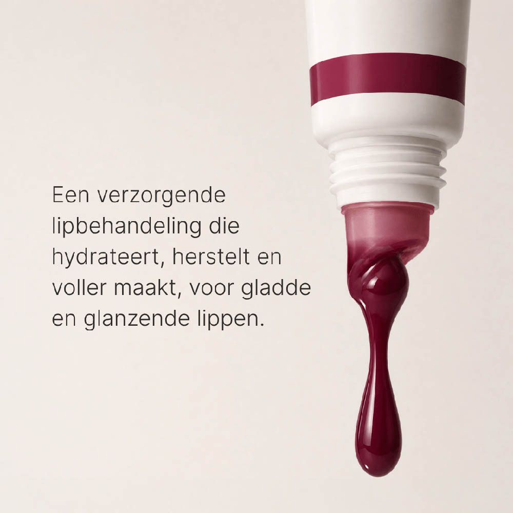Kleurenkaart van de Couleurs de Noir Peptide Lip Glaze met zes tinten.