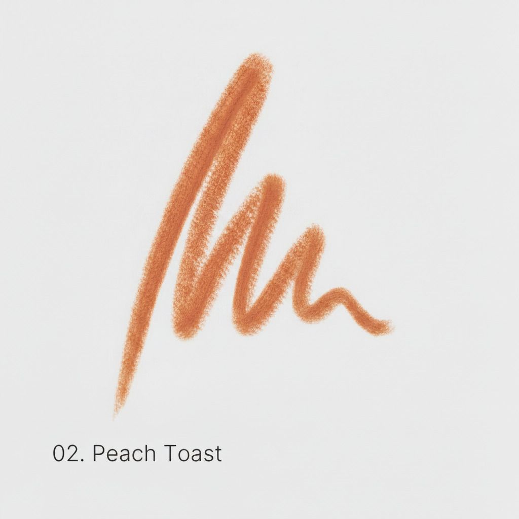 Lipliner 'Couleurs de Noir Peptide Lip Contour 02 Peach Toast' met opgedrukte tekst.