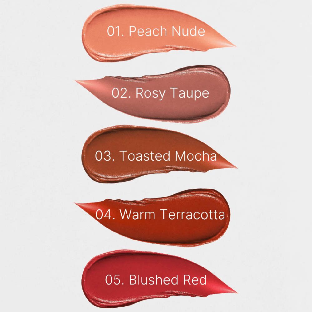 Verpakking lipstick SPF30, hydraterende formule, natuurlijke ingrediënten.