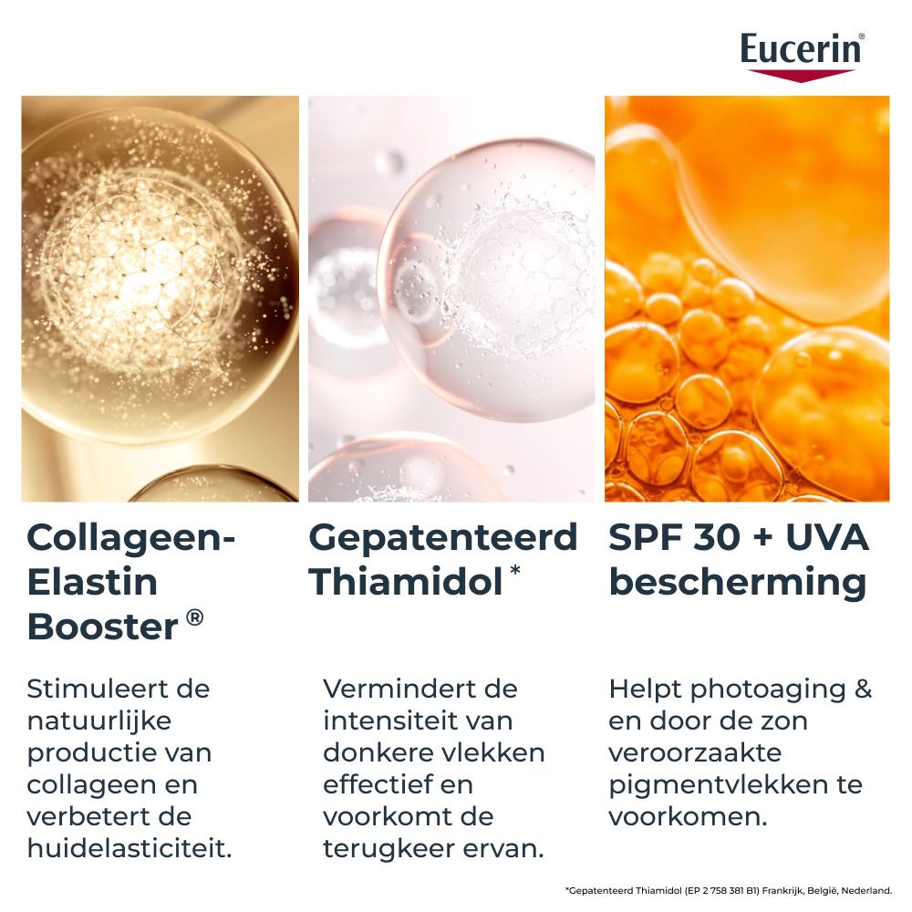 Eucerin Hyaluron-Filler + Elasticity pot met hand. Minder plastic.