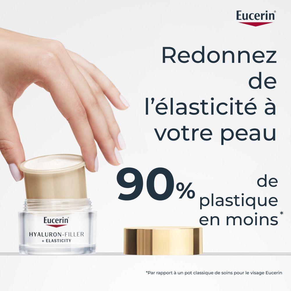 Publicité Eucerin avec le slogan "Notre ingrédient anti-taches le plus efficace".