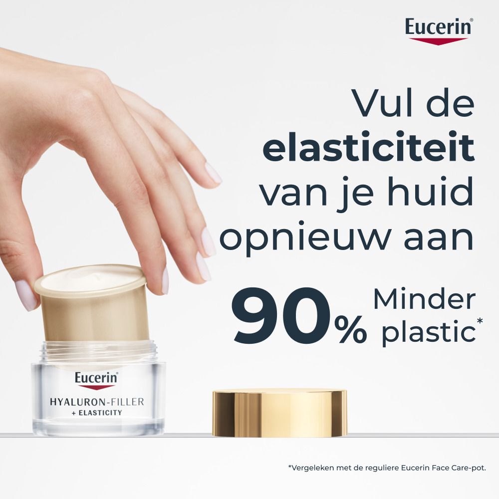 Eucerin product met Collageen-Elastine Booster, Thiamidol en SPF 30+ UVA bescherming.