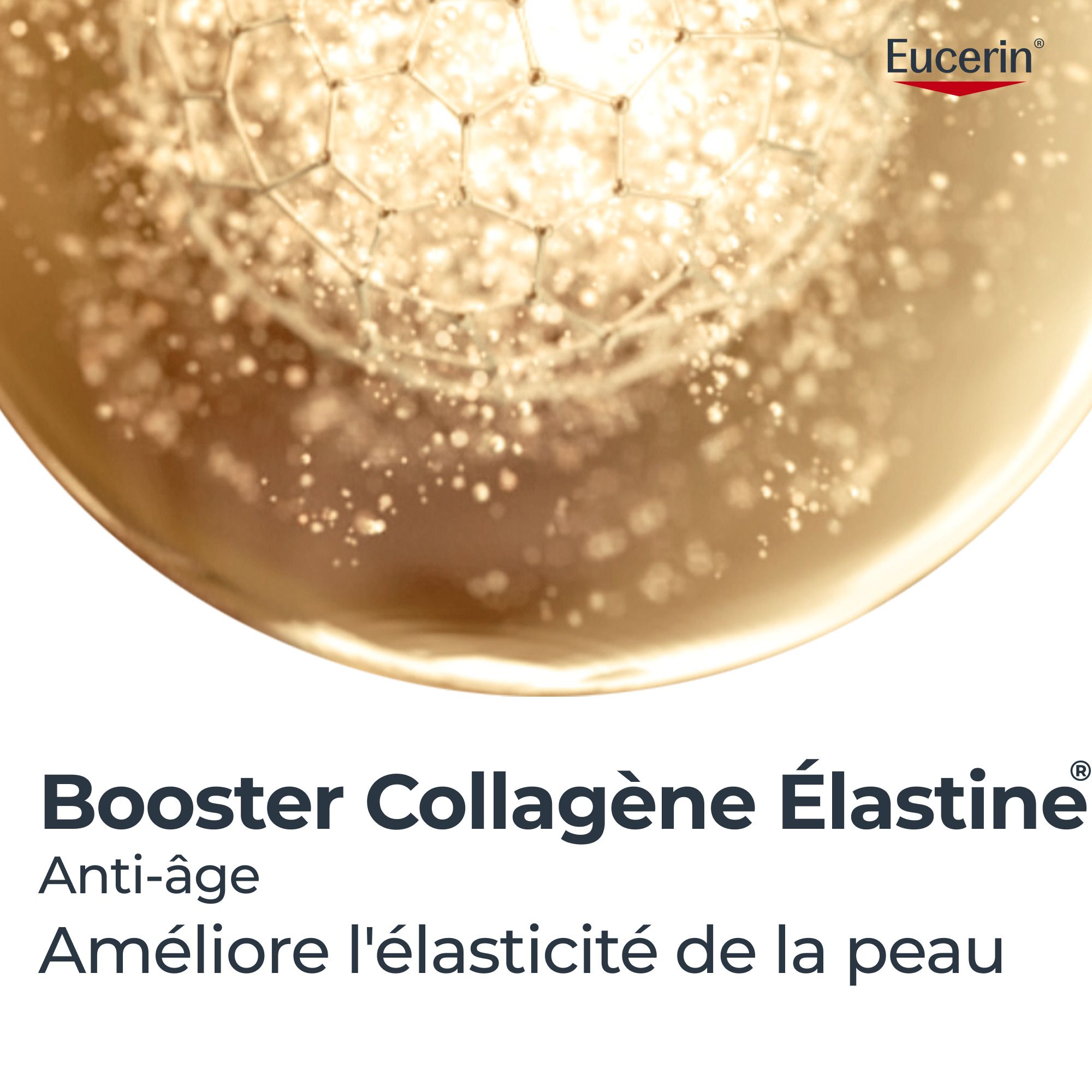 Eucerin Hyaluron-Filler + Elasticity Soin de Nuit appliqué dans une main.