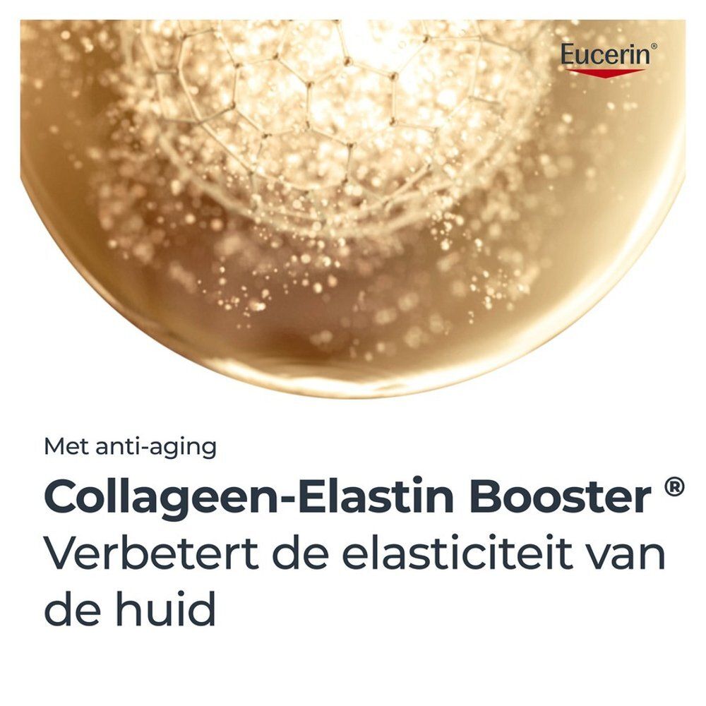 Achterkant van de Eucerin Hyaluron-Filler + Elasticity oogcontourcrème tube met productinformatie.