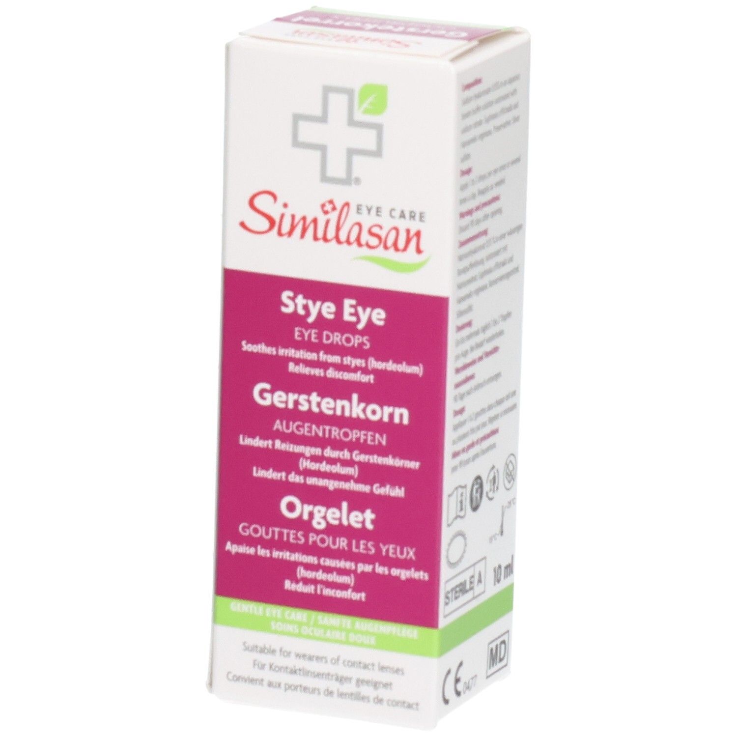 Similasan Gerstekorrel Oogdruppels, 10 ml verpakking.
