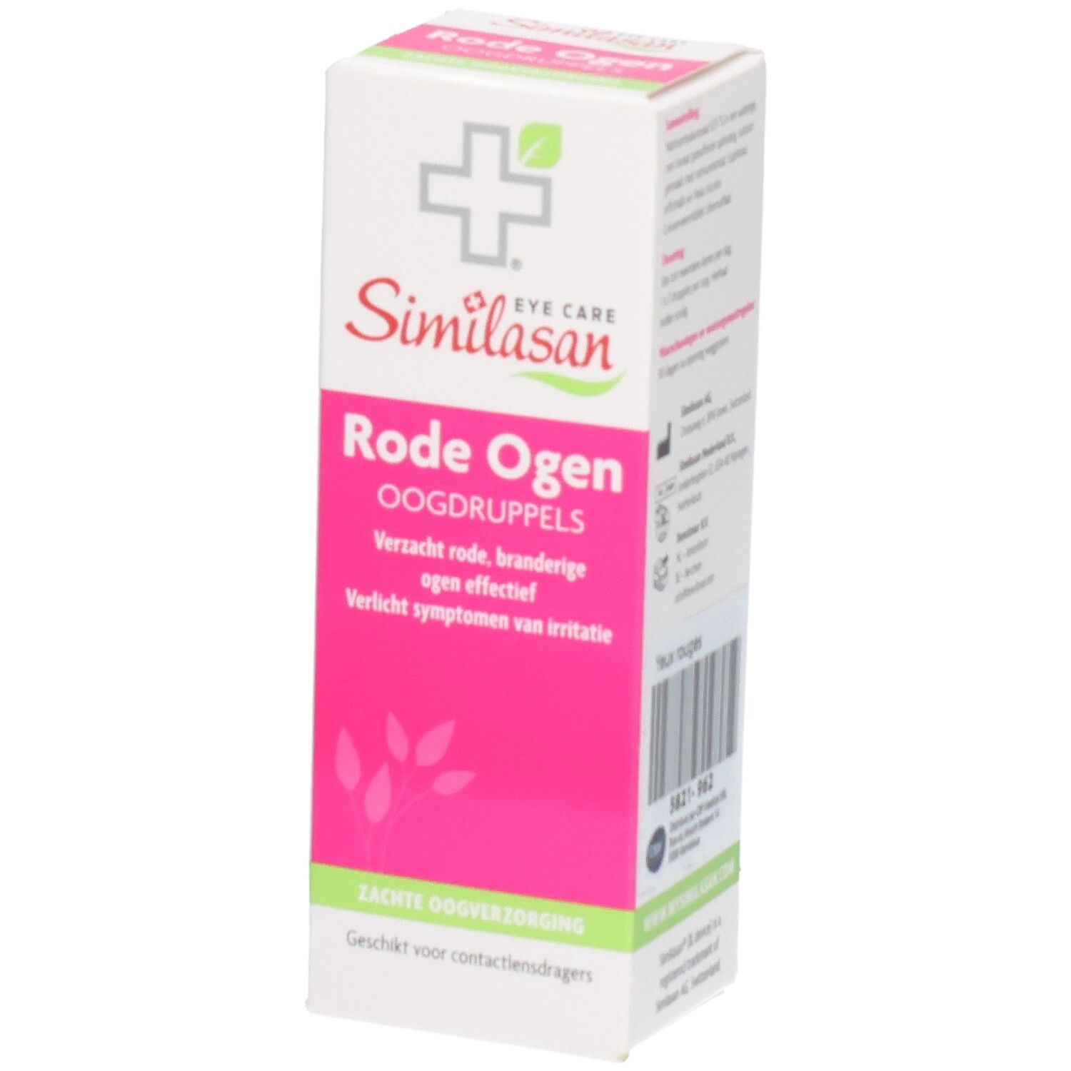 Similasan Rode Ogen Oogdruppels verpakking. Voor droge, geïrriteerde ogen. 10ml.