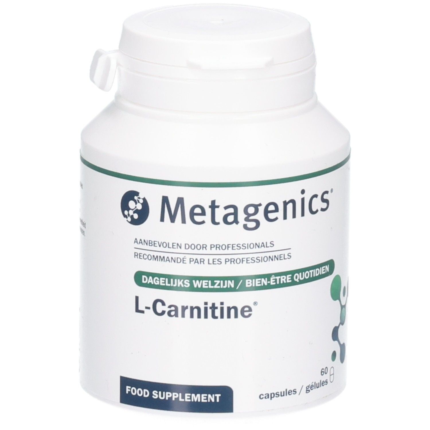 Metagenics L-Carnitine capsulefles met 60 capsules. Voedingssupplement.