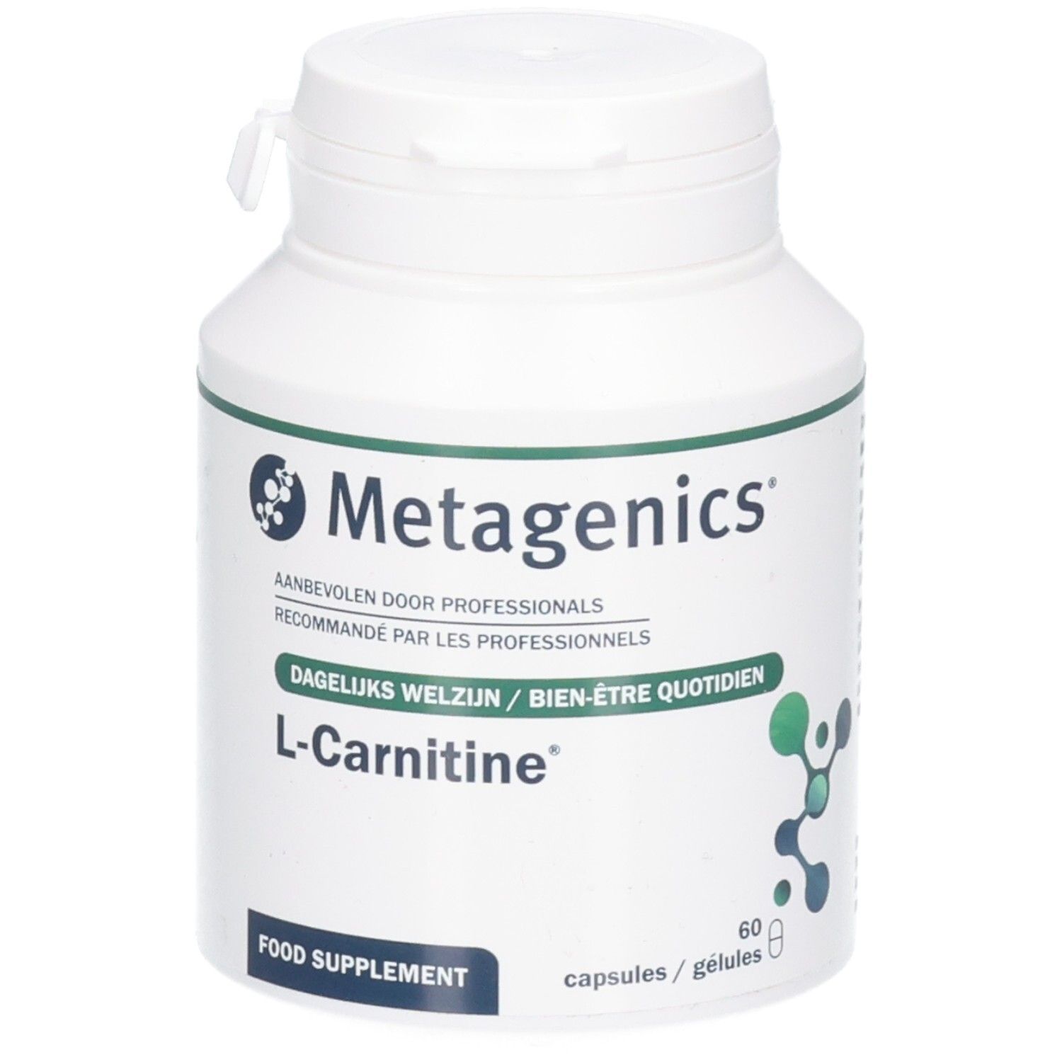Metagenics L-Carnitine capsulefles met 60 capsules. Voedingssupplement.