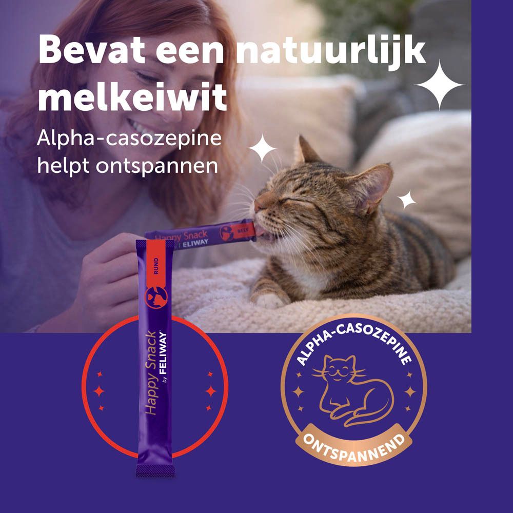 Feliway Happy Snack Rund: Individuele stick, ontspannend voor katten.