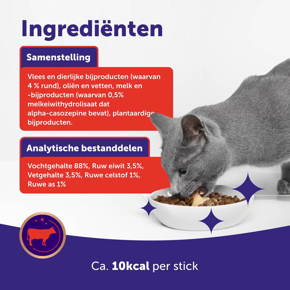 Feliway Happy Snack Rund: Individuele stick, ontspannend voor katten.