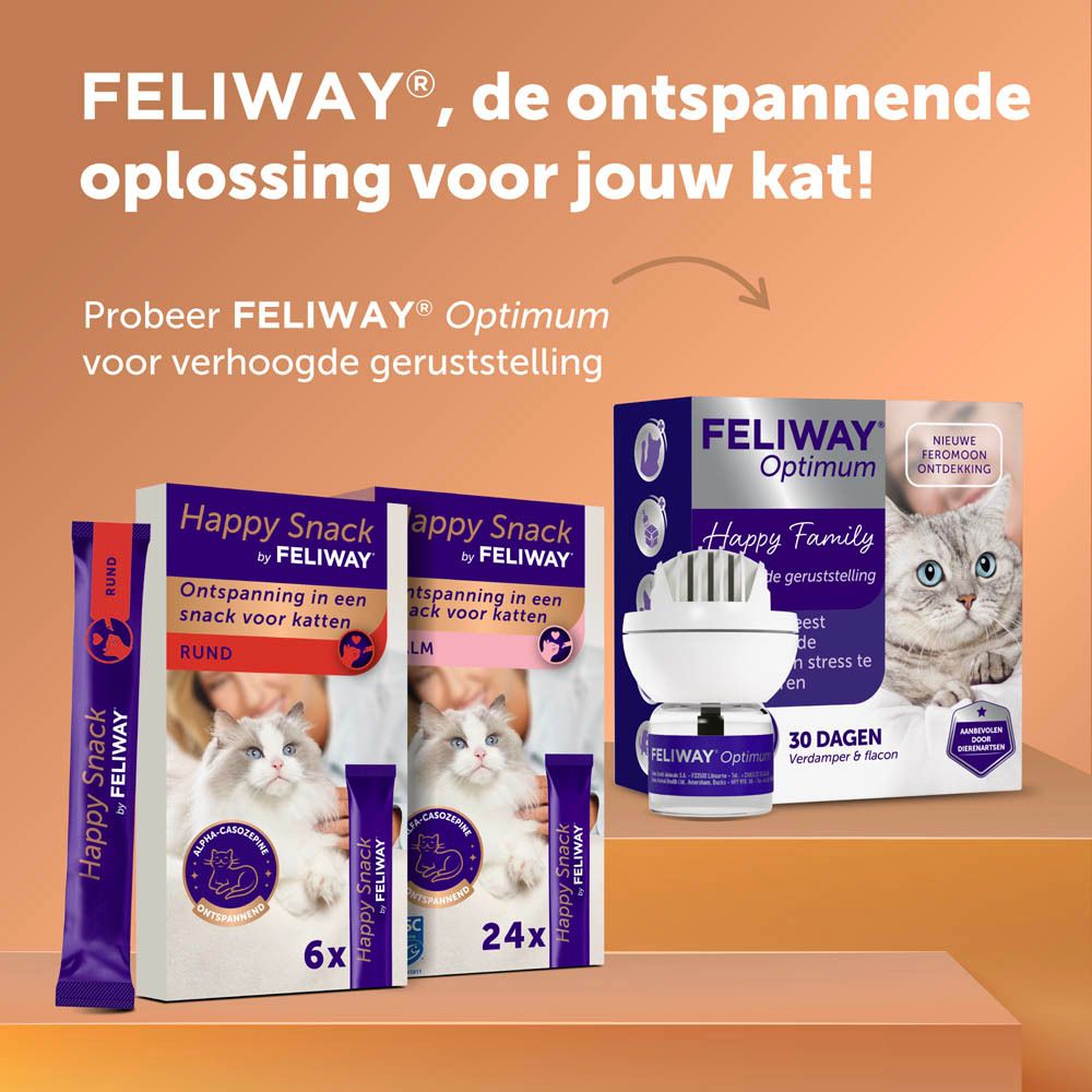 Feliway Happy Snack Rund: Individuele stick, ontspannend voor katten.
