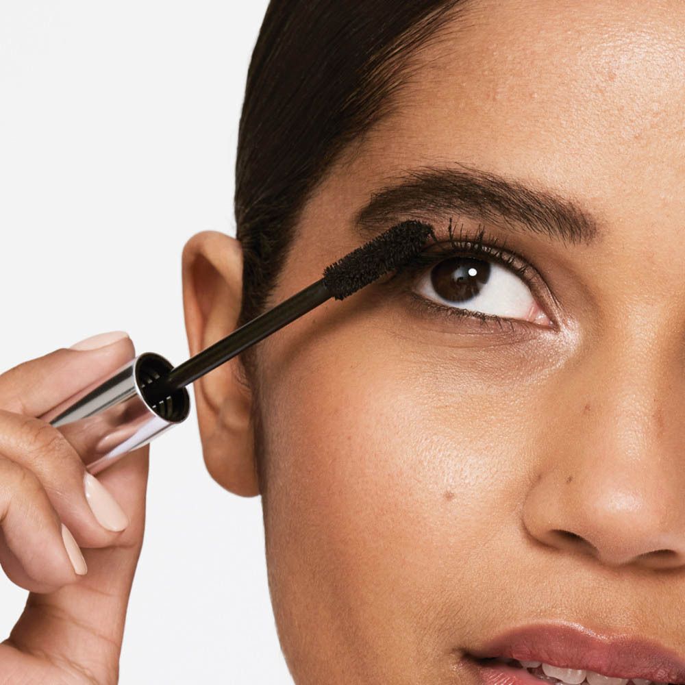 Emballage Clinique High Impact Duo Mascara avec avant ouvert, montrant deux tubes et applicateurs.