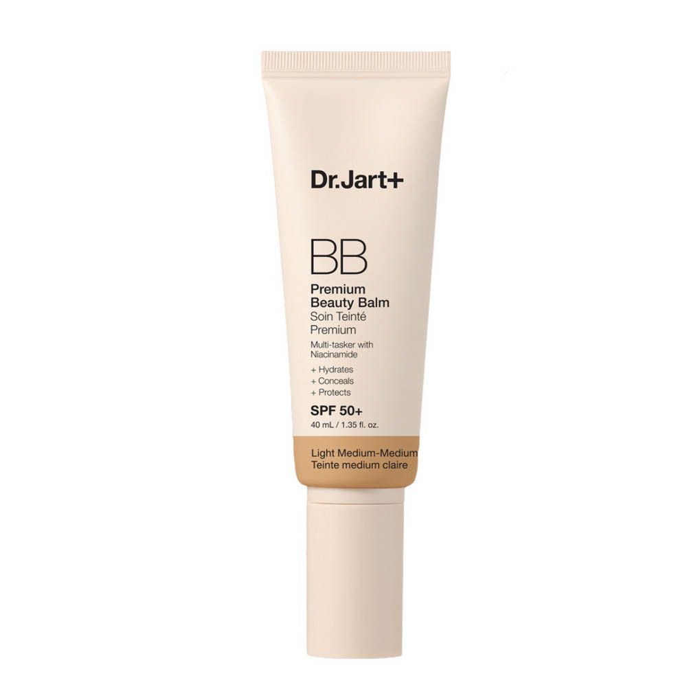 Dr.Jart+ BB Premium Beauty Balm tube, medium lichte tint, SPF 50+.