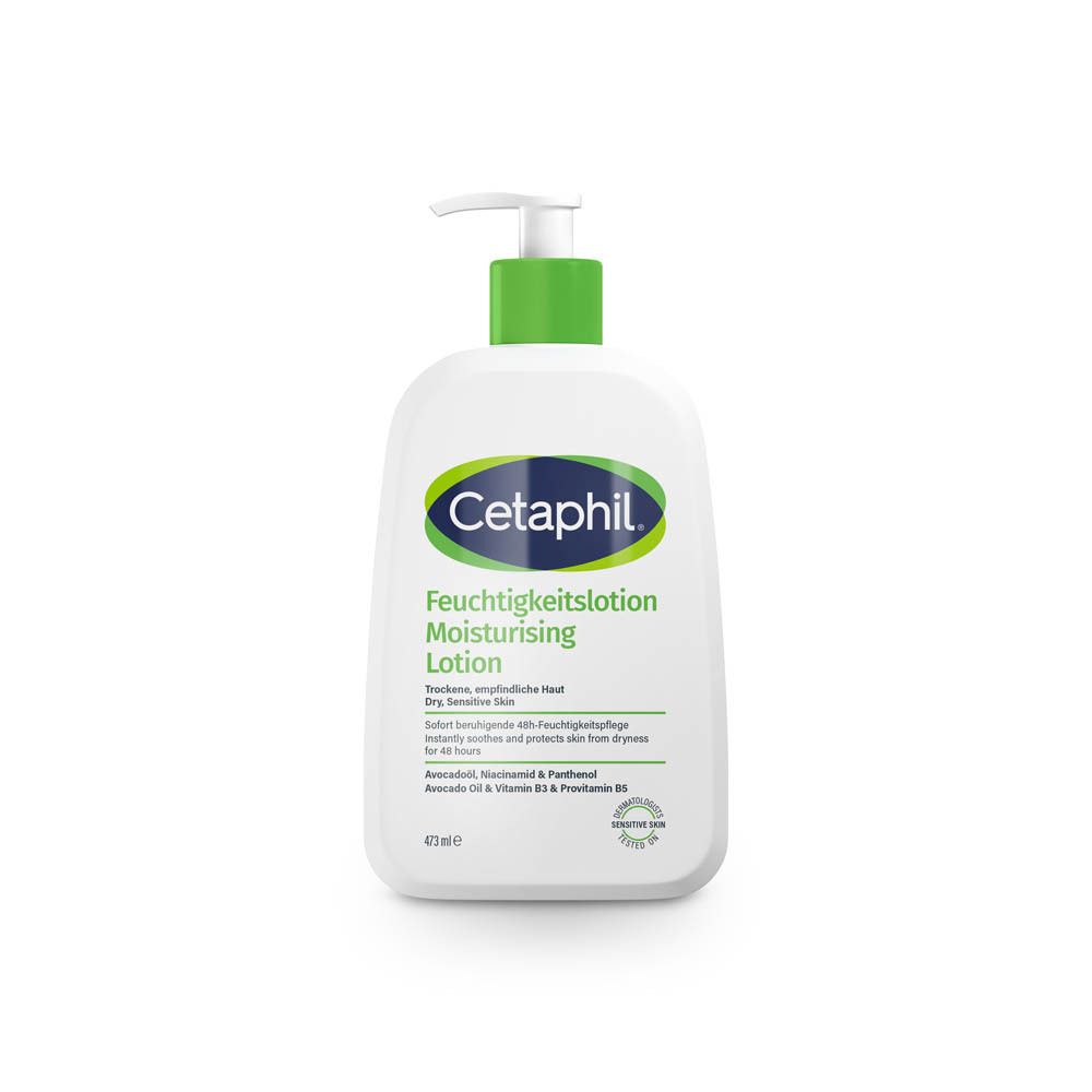 Cetaphil Moisturizing Lotion in een witte fles met pompdos.