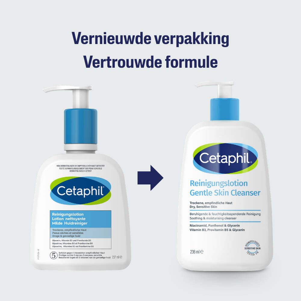 Vergelijking van Cetaphil Milde Reiniger en Hydraterende Lotion.