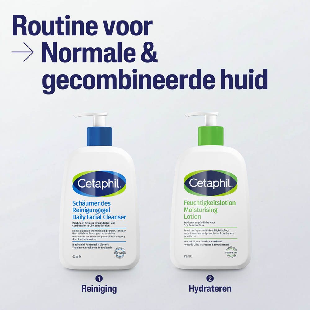 Cetaphil reiniger en lotion voor normale tot gecombineerde huid.