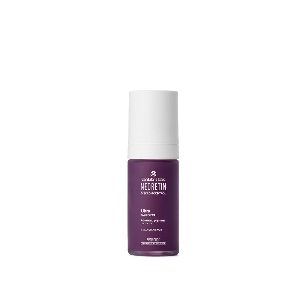 Verpakking van Neoretin Discrom Control Ultra Emulsion, 30ml.