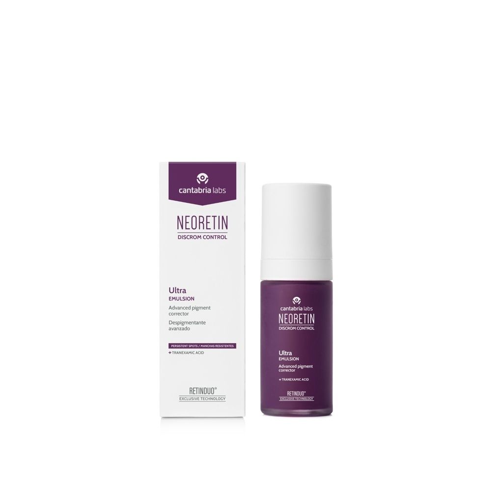Emballage de Neoretin Discrom Control Ultra Emulsion, 30ml.