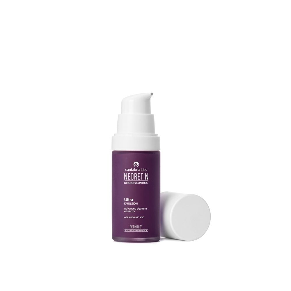 Verpakking van Neoretin Discrom Control Ultra Emulsion, 30ml.