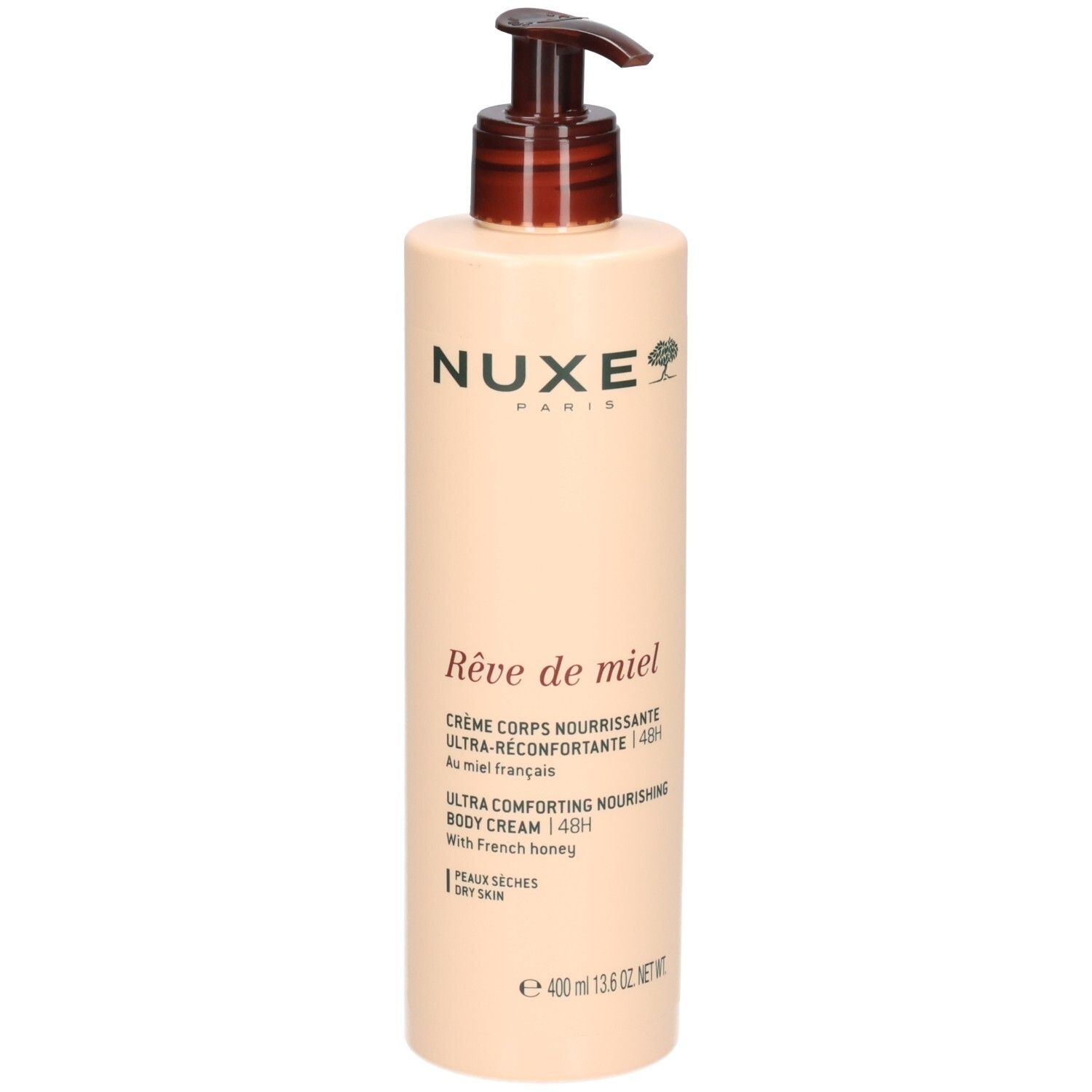Nuxe Reve de Miel bodylotion met pompdispenser.