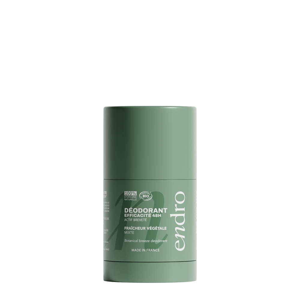 Endro Deodorant Stick: 48H werkzaamheid, plantaardige frisheid. 100% natuurlijke ingrediënten. Bio-gecertificeerd.