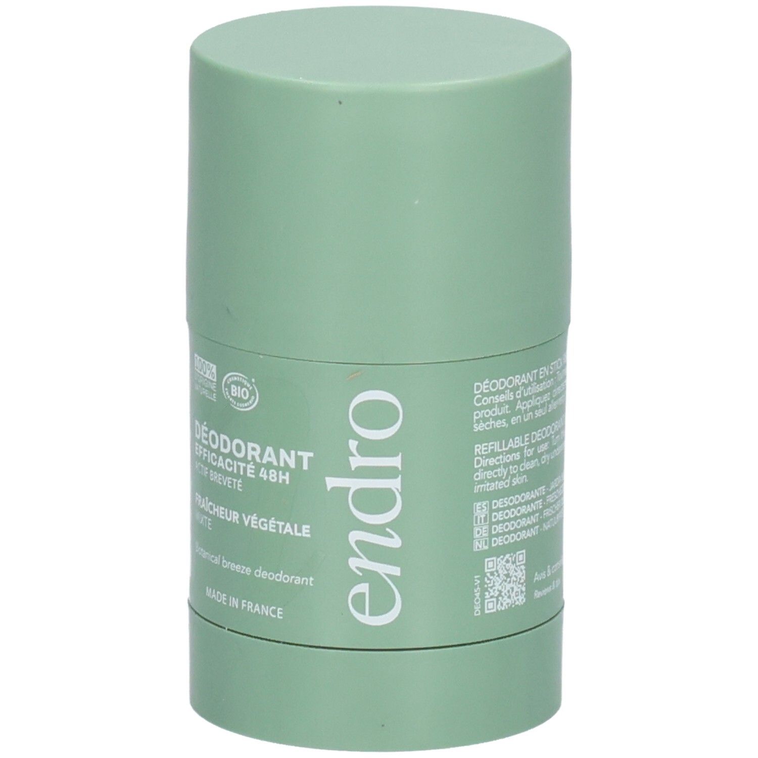 Endro Deodorant Stick: Navulbaar, 48H werkzaamheid, plantaardige frisheid. Gemaakt in Frankrijk.
