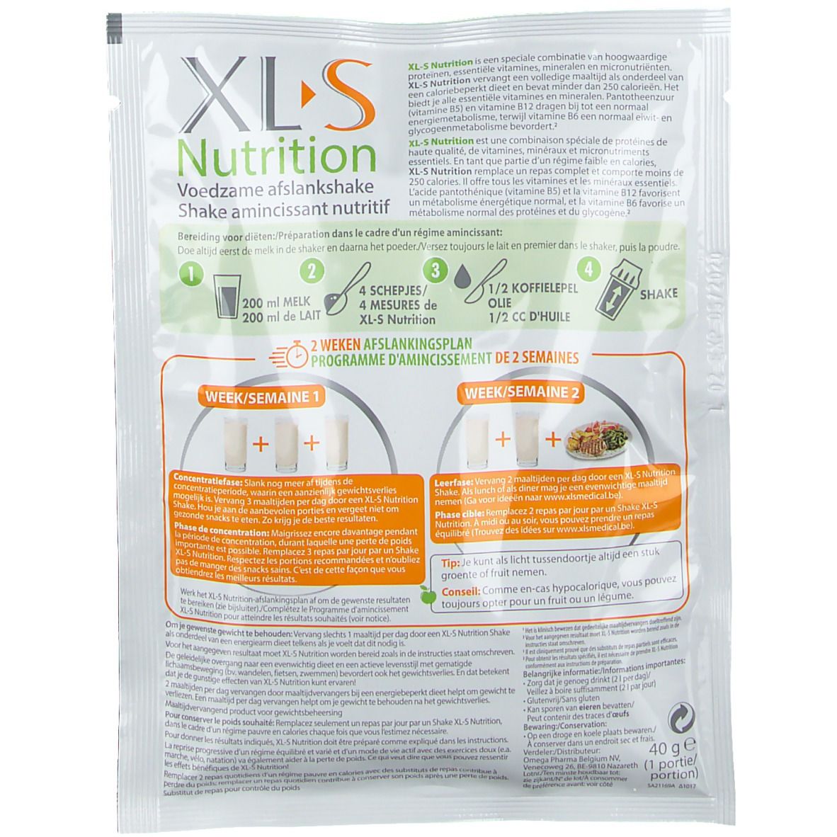 XL-S Nutrition Proteineshake Vanille