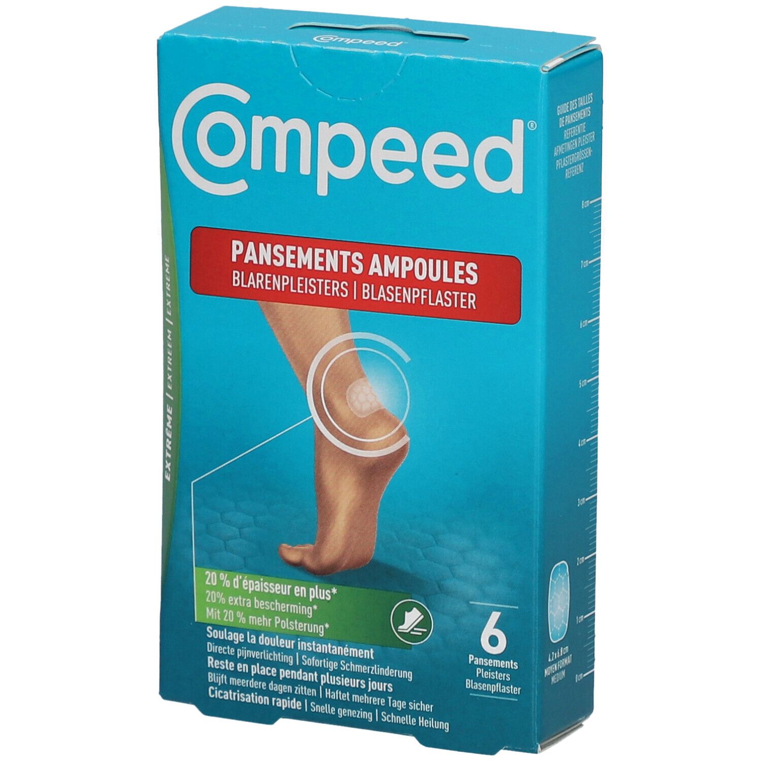 Compeed® Pansements Ampoules Extreme 6,8 cm x 4,2 cm