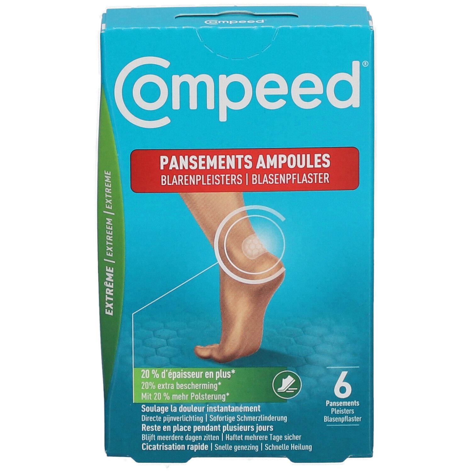 Compeed® Pansements Ampoules Extreme 6,8 cm x 4,2 cm