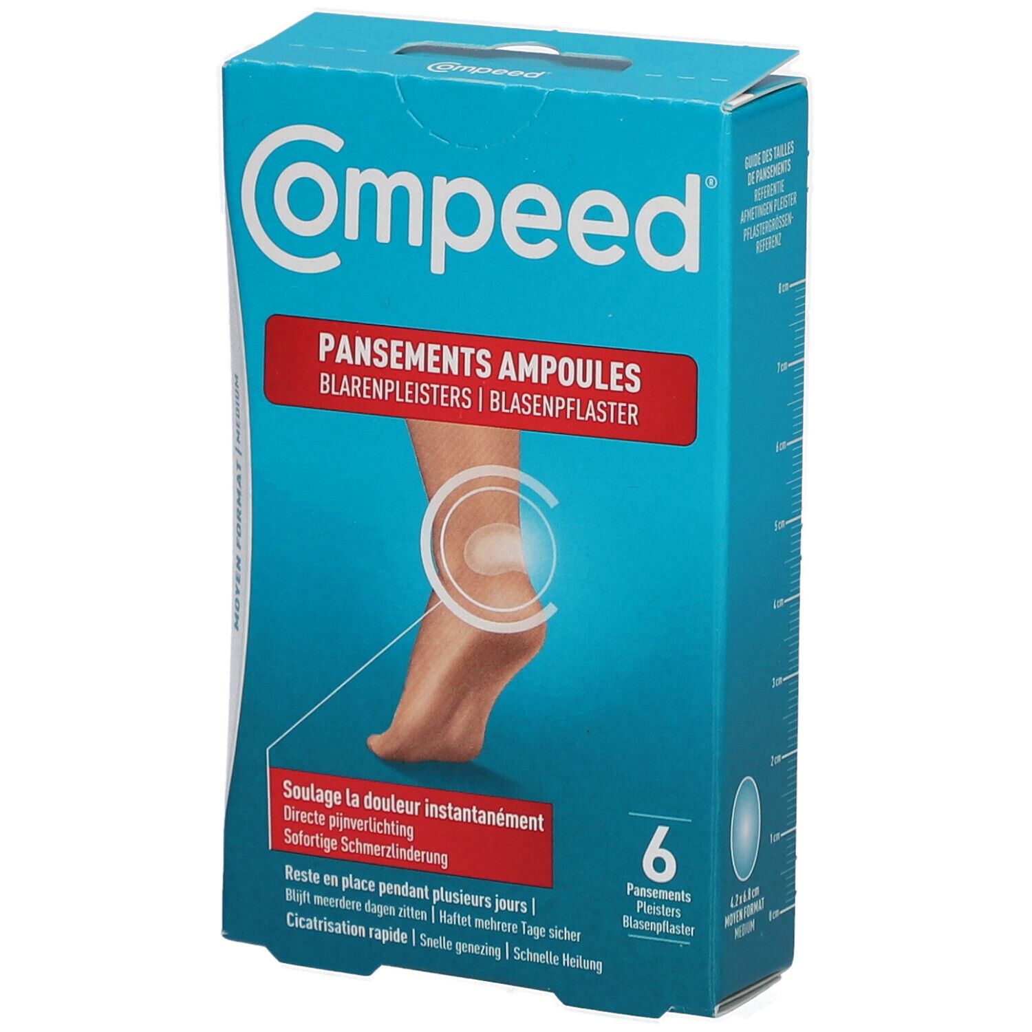 Compeed® Blaarpleisters Medium Formaat 4,2 cm x 6,8 cm