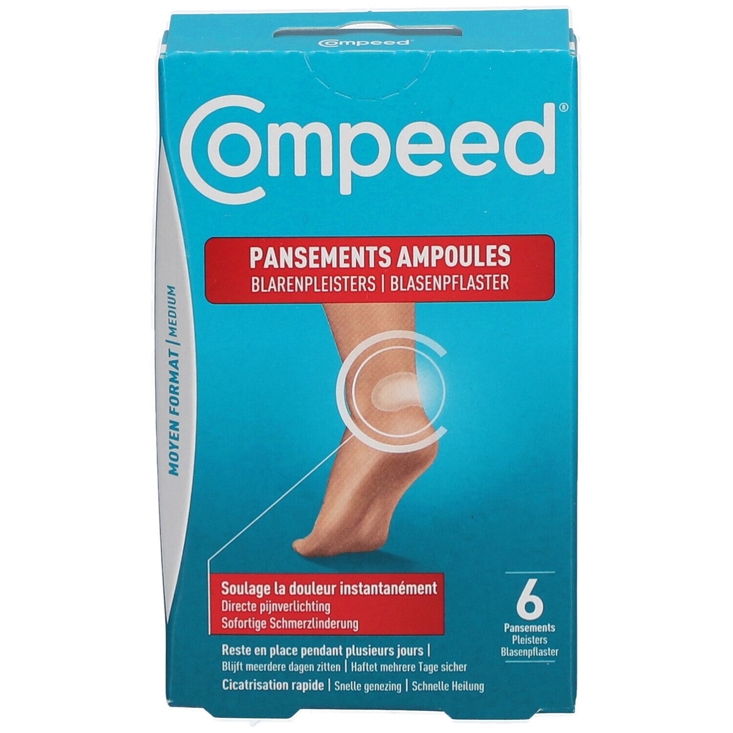 Compeed® Blaarpleisters Medium Formaat 4,2 cm x 6,8 cm